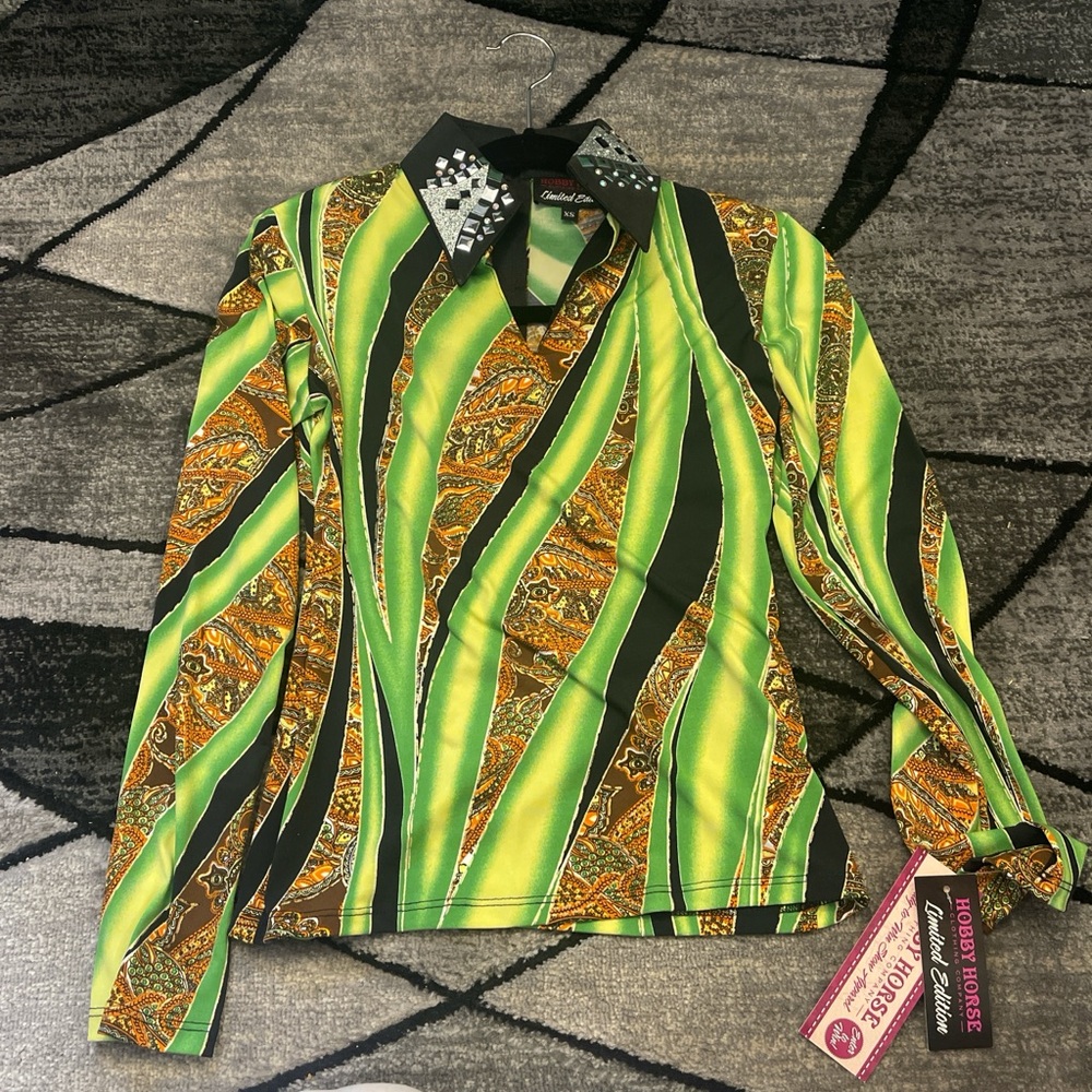 Limited Edition Hobby Horse Paislie Lime Blouse XS